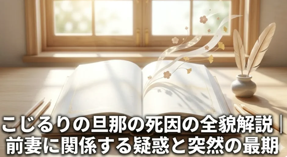 こじるりの旦那の死因の全貌解説｜前妻に関係する疑惑と突然の最期