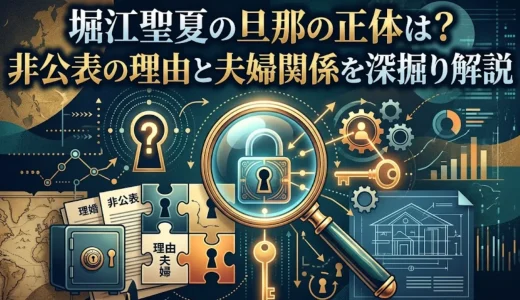 堀江聖夏の旦那の正体は？非公表の理由と夫婦関係を深掘り解説