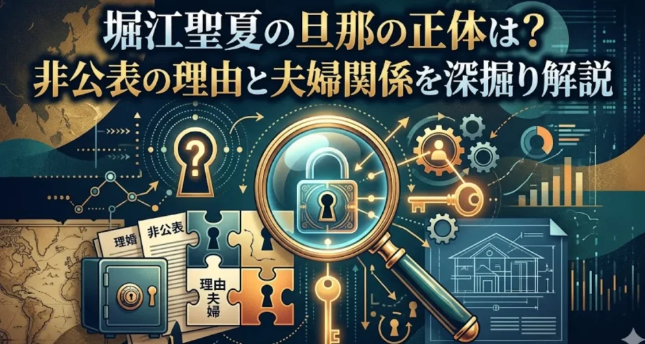 堀江聖夏の旦那の正体は？非公表の理由と夫婦関係を深掘り解説