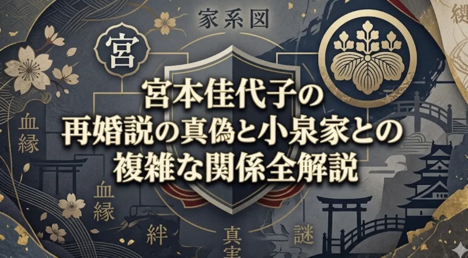 宮本佳代子の再婚説の真偽と小泉家との複雑な関係全解説