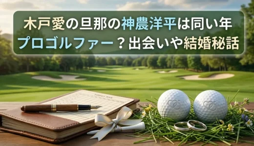 木戸愛の旦那の神農洋平は同い年プロゴルファー？出会いや結婚秘話