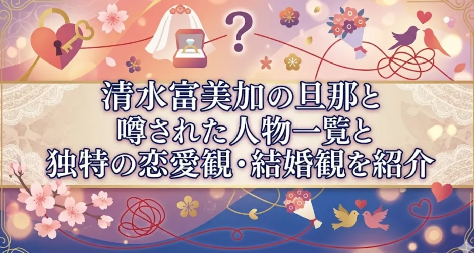 清水富美加の旦那と噂された人物一覧と独特の恋愛観・結婚観を紹介