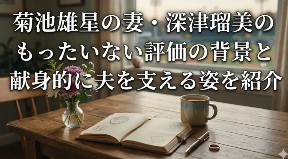 菊池雄星の妻・深津瑠美のもったいない評価の背景と献身的に夫を支える姿を紹介