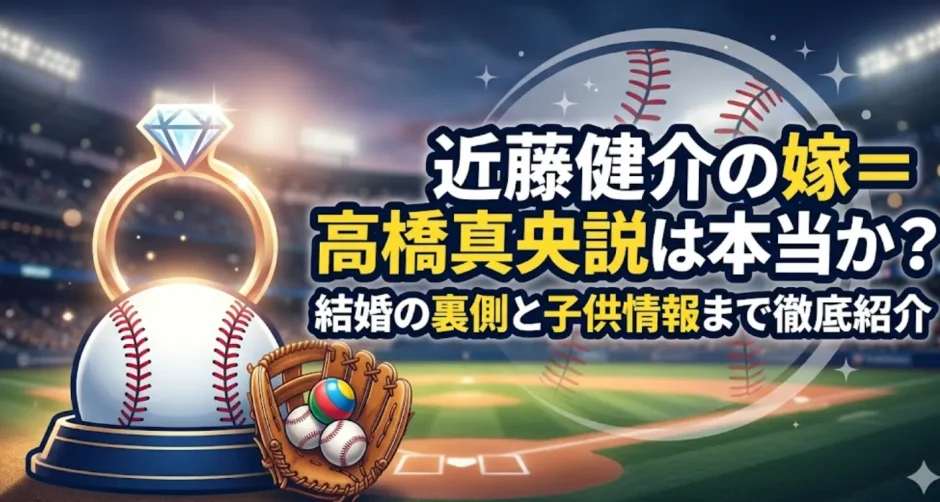 近藤健介の嫁＝高橋真央説は本当か？結婚の裏側と子供情報まで徹底紹介