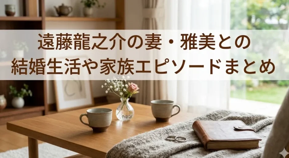 遠藤龍之介の妻・雅美との結婚生活や家族エピソードまとめ
